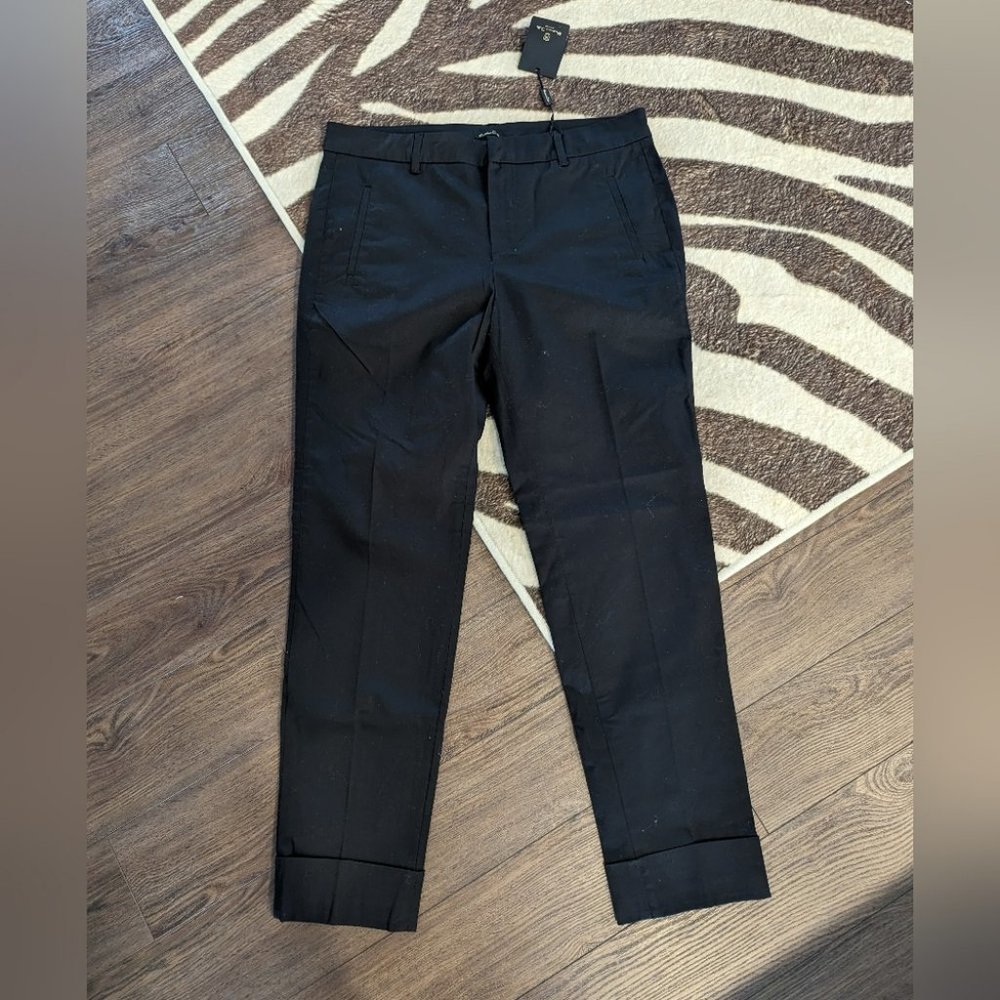 Massimo Dutti Black Straight Leg Pants